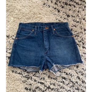 Wrangler cut off denim shorts